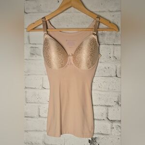 Shapeez Nude Shapewear Cami Built In Bra Tank Small B Seamless